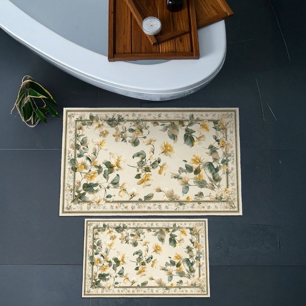 Бежови килими за баня в комплект 2 бр. 60x100 cm – Foutastic-image-3