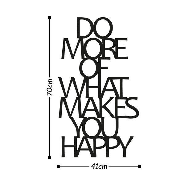 Черна декорация за стена Happy - Wallity-image-2