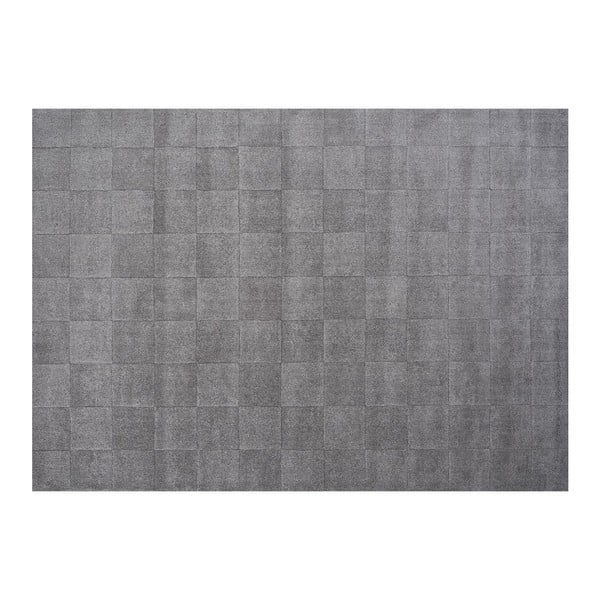 Vlněný koberec Luzern, 170x240 cm, šedý