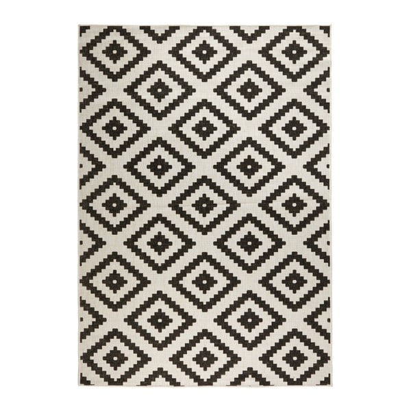 Черно-кремав килим за открито , 160 x 230 cm Malta - NORTHRUGS
