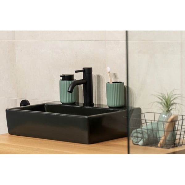 Зелена керамична чаша за четки за зъби Belluno - Wenko-image-3