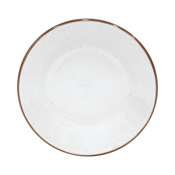 Бяла каменоделска десертна чиния Sardegna, ⌀ 24 cm - Casafina