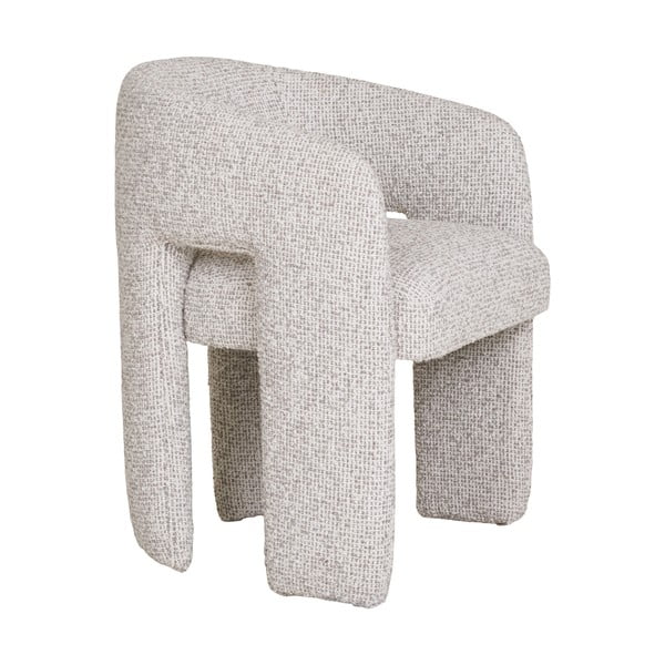 Светлосив тапициран трапезен стол с подлакътници Monroe – House Nordic-image-4