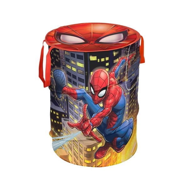 Текстилна кошница за съхранение с капак Spiderman, височина 50 cm Superman - Domopak