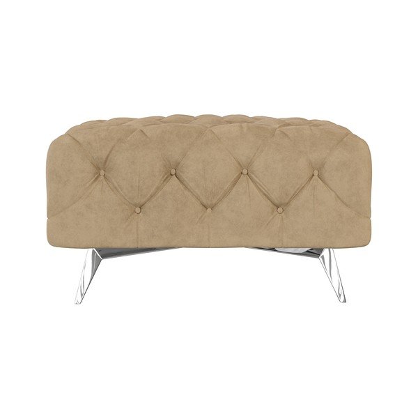 Светлокафява кадифена табуретка Chelsea – Ropez