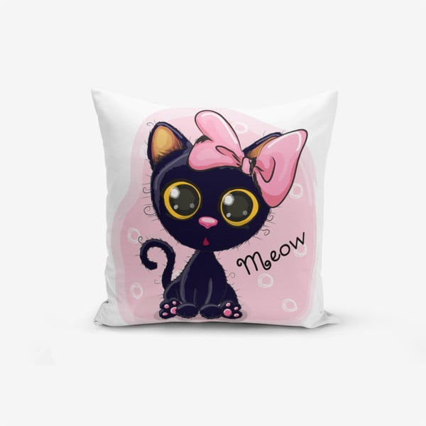 Калъфка за възглавница от памучна смес Meow Catcik, 45 x 45 cm - Minimalist Cushion Covers