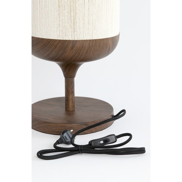 Тъмнокафява настолна лампа с текстилен абажур (височина 50 cm) Dania – Light & Living-image-4
