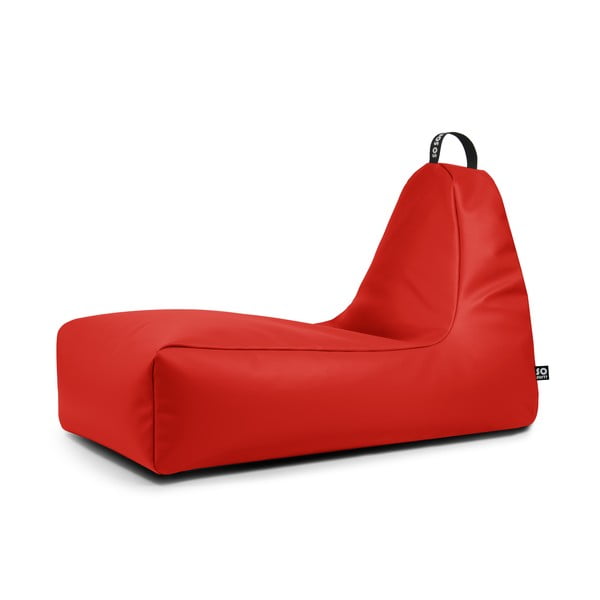 Червен  пуф от изкуствена кожа Chill XXL – So Soft?