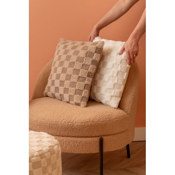 Декоративна възглавница от микроплюш 45x45 cm Checker – PT LIVING-image-1