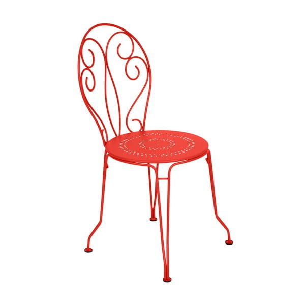 Oranžovočervená kovová židle Fermob Montmartre