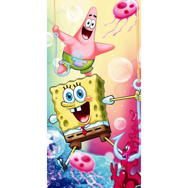 Памучна бебешка кърпа 70x140 cm Sponge Bob - Jerry Fabrics