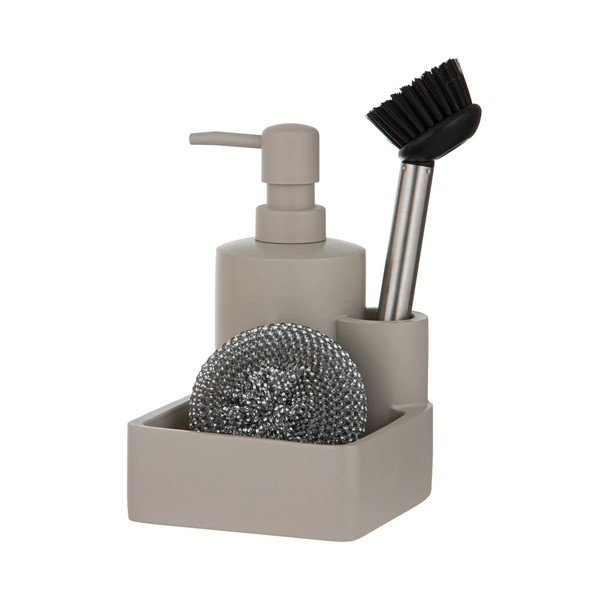 Сива стойка за перилни препарати от полирезин Essentials – Ladelle