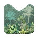 Зелен текстилен килим за баня WC 45x45 cm Vagabonde – douceur d'intérieur