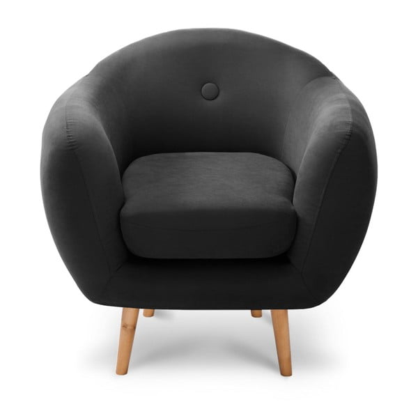 Černé křeslo Scandi by Stella Cadente Maison