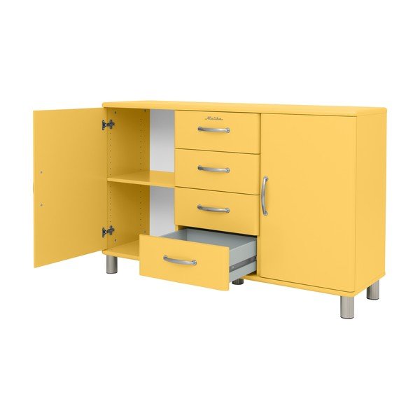 Жълт нисък скрин 146x92 cm Malibu - Tenzo-image-4