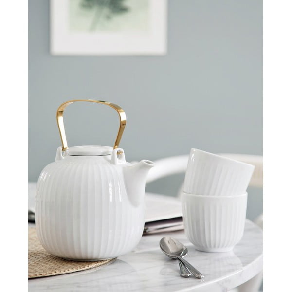 Бяла порцеланова чаша Kähler Design Hammershoi, 200 ml-image-1