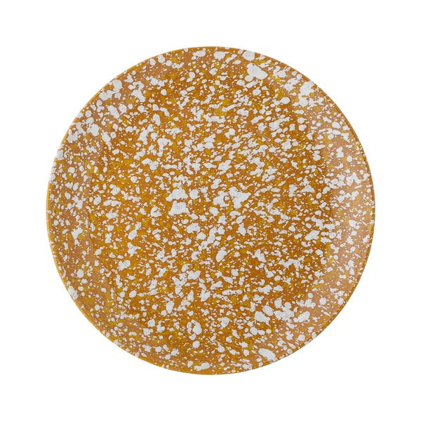Десертна чиния от оранжев и бял фаянс, ø 21 cm Carmel - Bloomingville