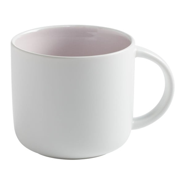 Бяла порцеланова чаша с розов интериор Maxwell & Williams Tint, 440 ml - Maxwell & Williams