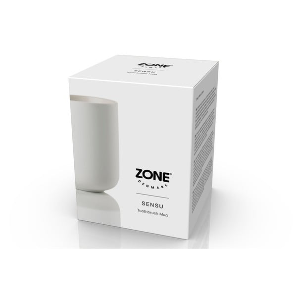 Бяла керамична чаша за четки за зъби Sensu – Zone-image-1