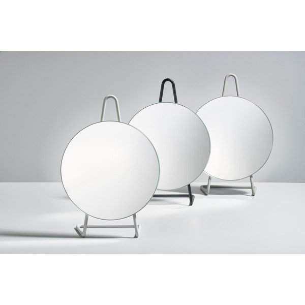 Козметично огледало за маса от мека сива стомана, ø 31 cm A-Mirror - Zone-image-1