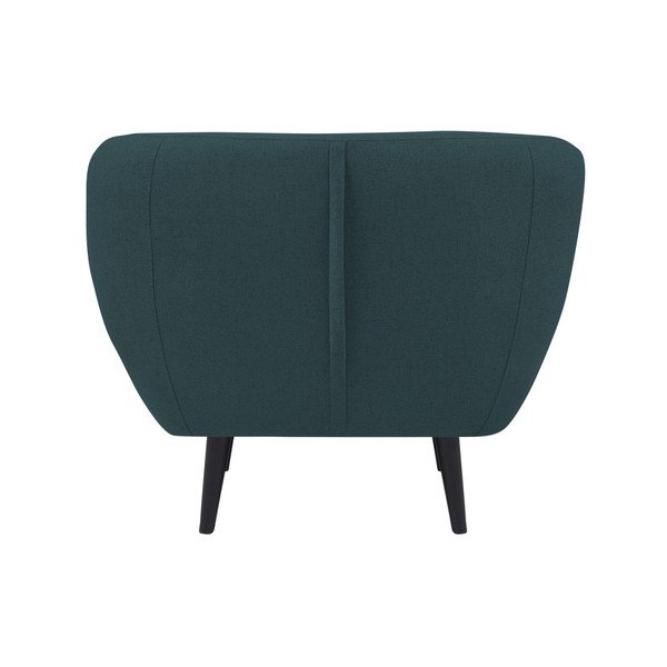 Tmavě modré křeslo s hnědými nohami Mazzini Sofas Piemont-image-1