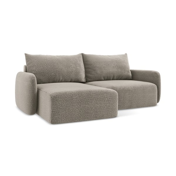 Бежов разтегателен ъглов диван с място за съхранение (ляв ъгъл) Kalena – Makamii-image-1