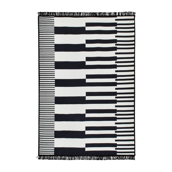 Черно-бял двустранен килим Klotho, 160 x 250 cm - Cihan Bilisim Tekstil