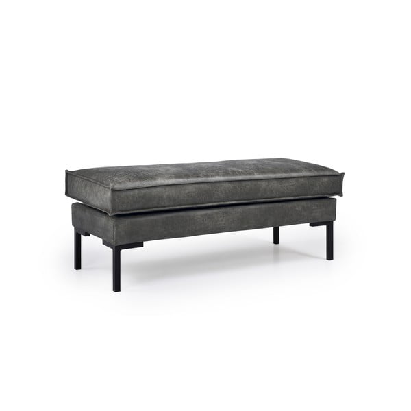 Тъмносива табуретка за крака от изкуствена кожа Rate - Scandic-image-2