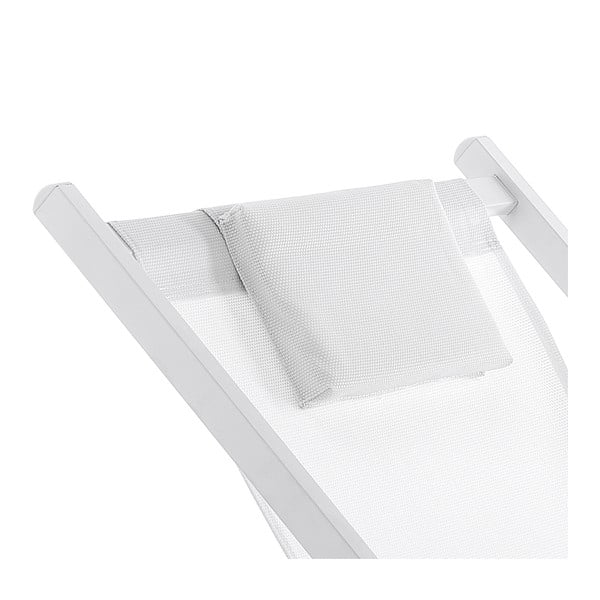 Бял метален сгъваем градински шезлонг Milos - Tomasucci-image-2