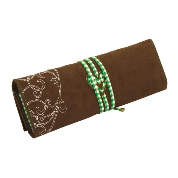 Šperkovnice Roll Bavaria Brown/Green, 27x9,5x3 cm