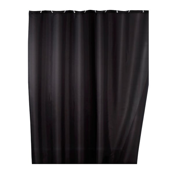 Черна завеса за душ с покритие против мухъл , 180 x 200 cm - Wenko