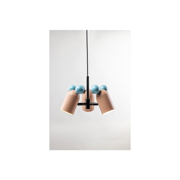 Светлосиньо/розово детско осветително тяло с метален абажур ø 30 cm Mouse II – GTV-image-2