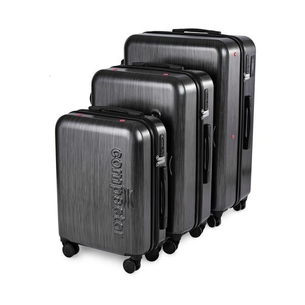 Комплект куфари за пътуване 3 бр. Graphite - Compactor