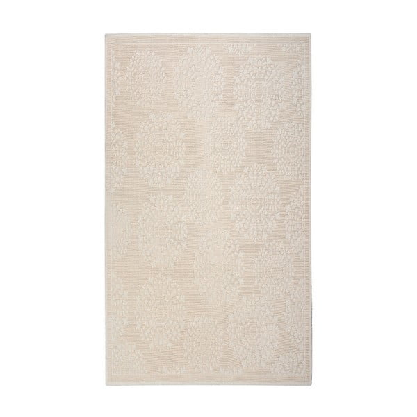 Krémový bavlněný koberec Floorist Ganda, 120 x 180 cm