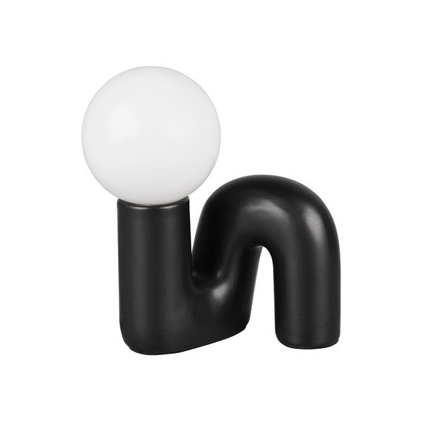 Черна керамична настолна лампа (височина 21,5 cm) Quinn – Reality