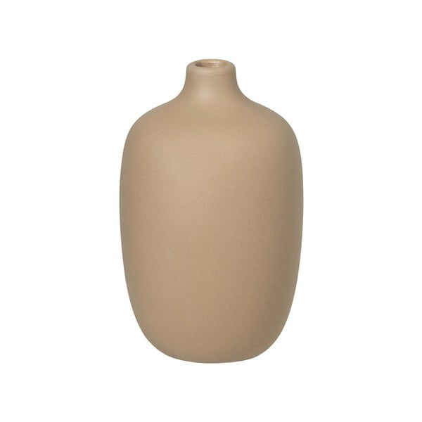 Бежова керамична ваза Nomad, височина 13 cm - Blomus