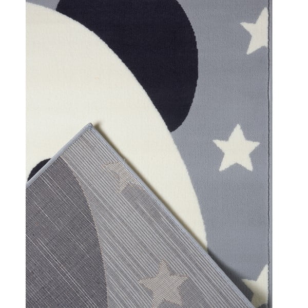 Сив детски килим 150x80 cm Panda Pebbles - Hanse Home-image-3