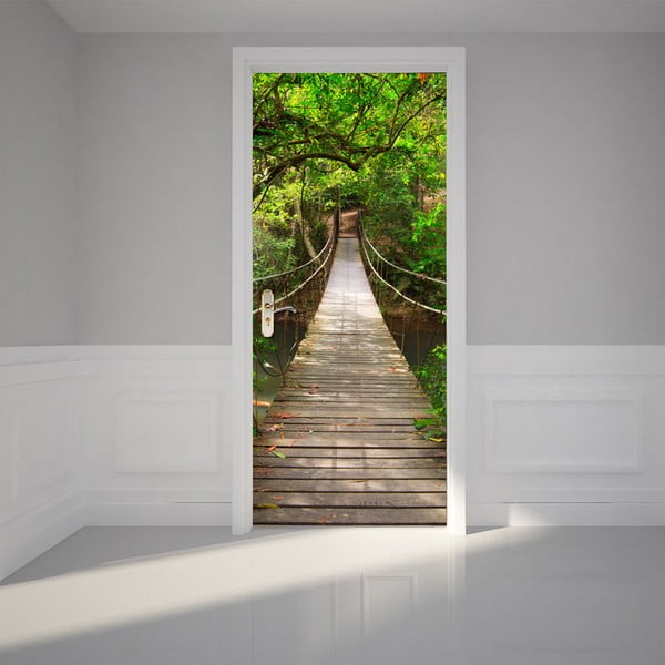 Самозалепващ се стикер за врати Висящ мост, 83 x 204 cm - Ambiance