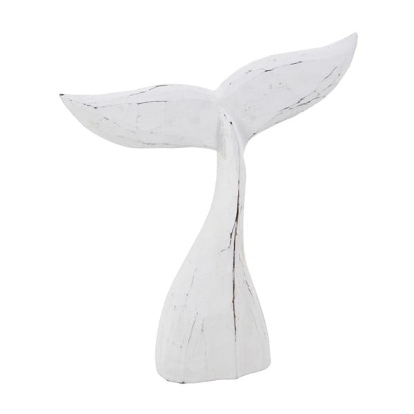 Бяла декорация във формата на китова перка, 24 x 28 cm - Moycor