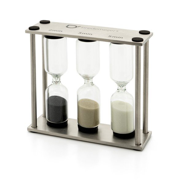 Пясъчен часовник кухненски таймер в сребрист цвят Duet – Bredemeijer