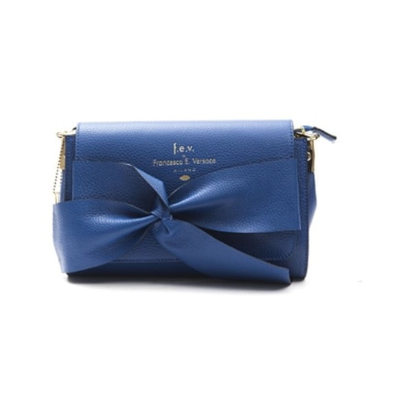 Синя кожена чанта Calima - f.e.v. by Francesca E. Versace