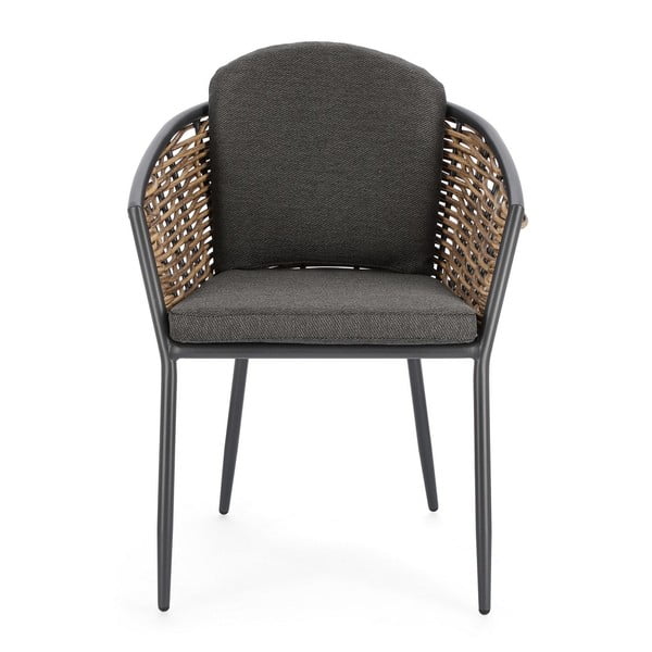 Сив градински стол метален Maribela   – Bizzotto-image-4