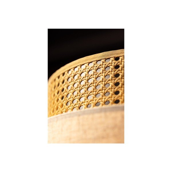 Висяща лампа в естествен цвят с абажур от ратанов текстил Abra 2 - GTV-image-4