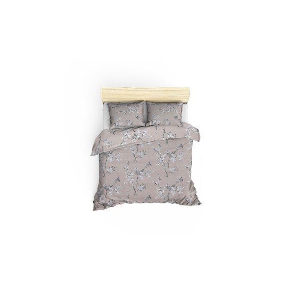 Кафяво двойно удължено спално бельо от памук Renforcé 240x220 cm Chicory – Mijolnir-image-2