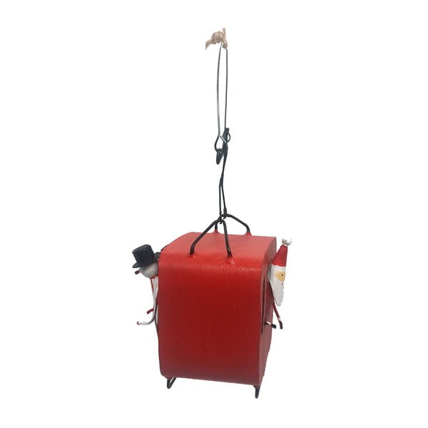 Висяща коледна украса Santa & Snowman in Cable Cart - G-Bork-image-1