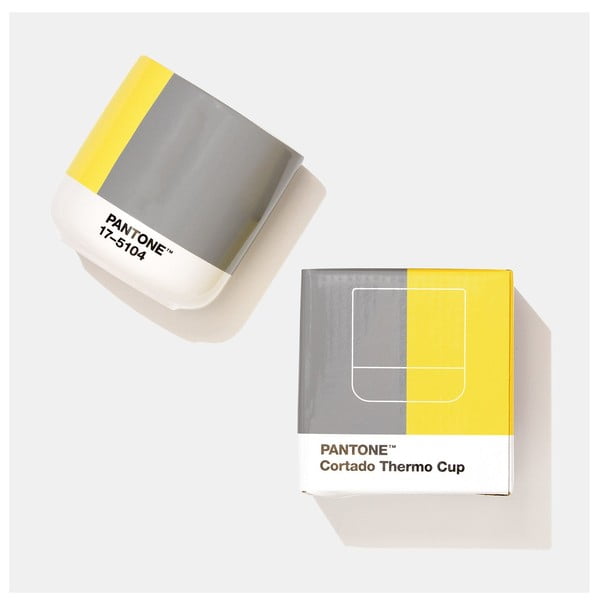 Жълто-сива керамична термочаша , 175 ml Cortado - Pantone