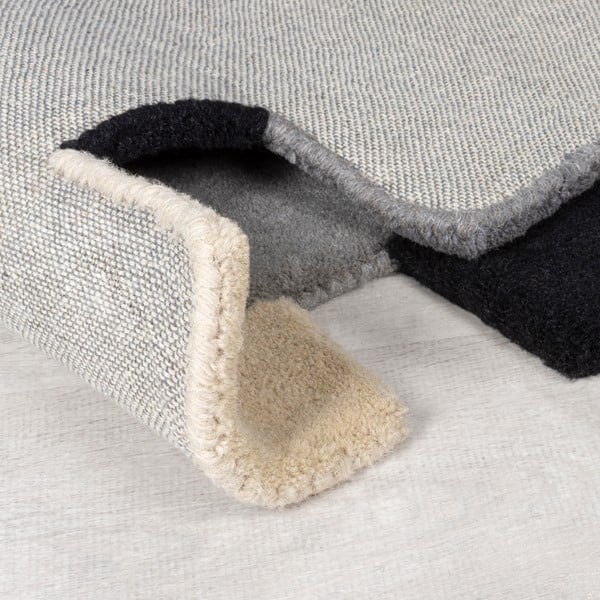 Сива вълнена пътека 60x230 cm Collage – Flair Rugs-image-2