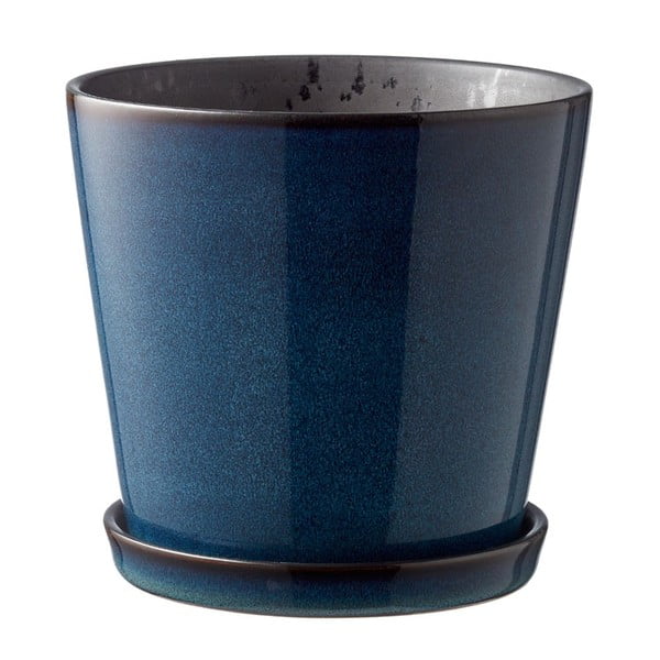 Глинено покритие за кашпа ø 14 cm Gastro Dark Blue/Black – Bitz-image-3