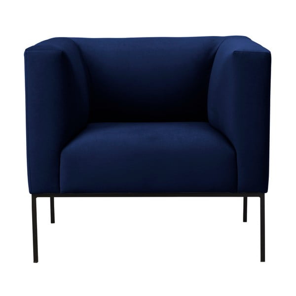Тъмносиньо кадифено кресло Neptune - Windsor & Co Sofas