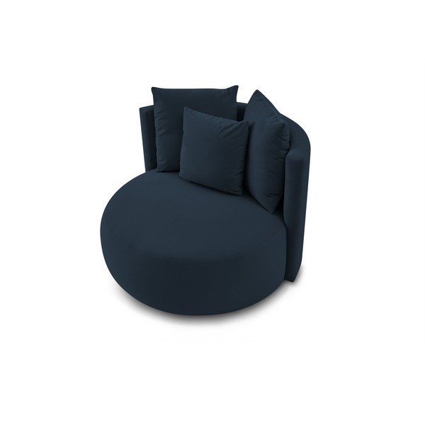 Тъмносиньо кадифено кресло Cesar – Bobochic Paris-image-4